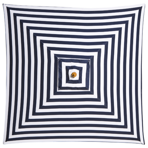2m Navy & White St Tropez Striped Market Umbrella