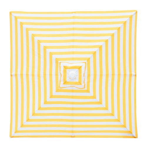 2m Yellow & White Striped Capri Market Umbrella