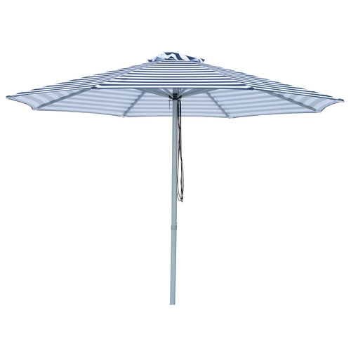 3m Navy & White Striped Santorini Market Umbrella