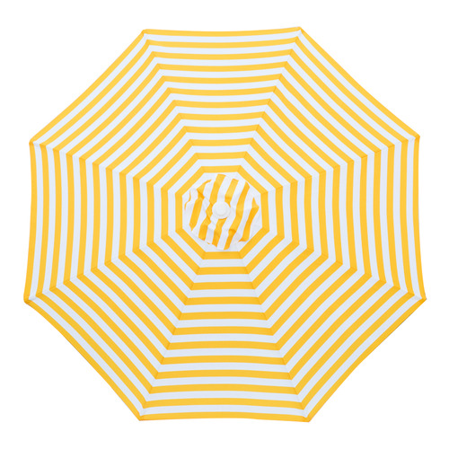 3m Yellow & White Striped Capri Market Umbrella
