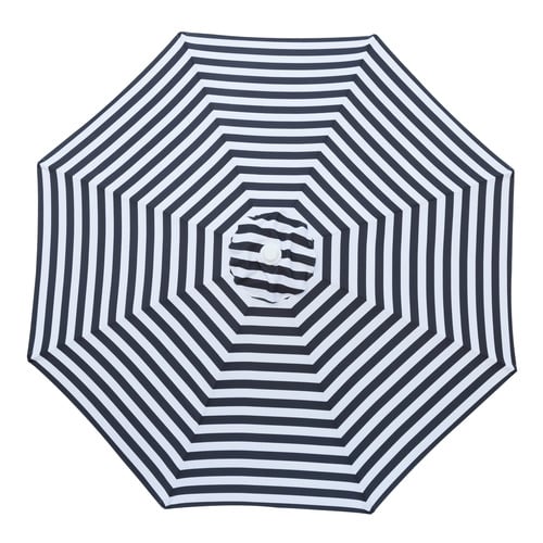 3m Black & White Striped Mont Blanc Market Umbrella