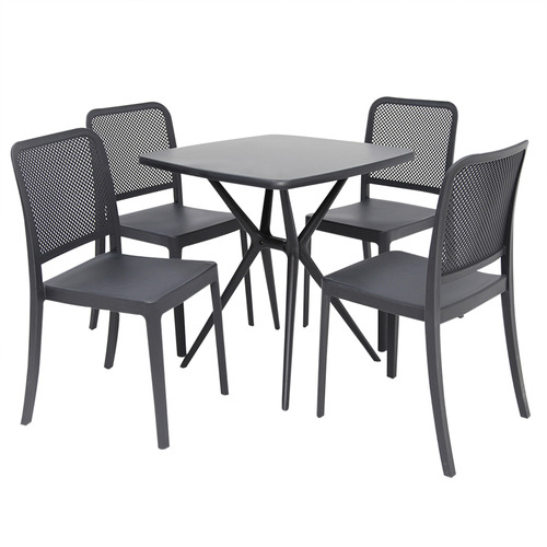 glass patio set 4 chairs