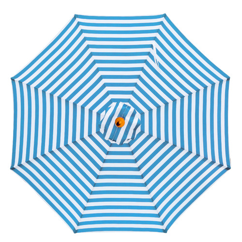 3m Blue & White Daydream Wood Umbrella