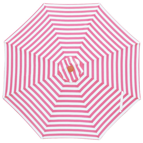 3m Pink & White Flamingo Wood Umbrella