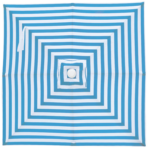 2m Blue & White Horizon Aluminium Umbrella
