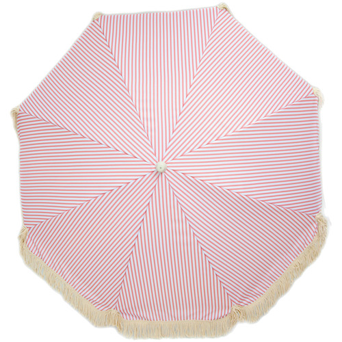 BillyFresh 1.8m Fringed & Striped Beach Umbrella | Temple & Webster