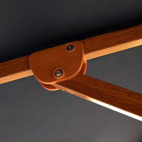 2m Timber-Look Market Umbrella
