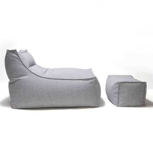 2 Piece Superior Outdoor Beanbag & Ottoman Set
