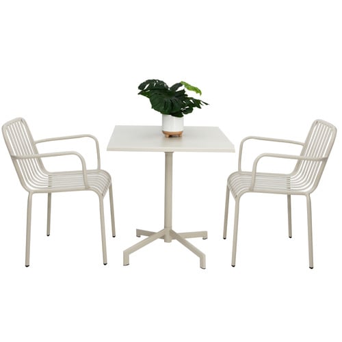2 Seater Dorthy Steel Outdoor Bistro Set
