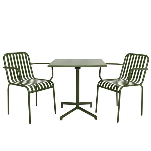 2 Seater Dorthy Steel Outdoor Bistro Set