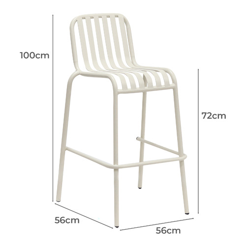 72cm Clifford Steel Outdoor Bar Stools