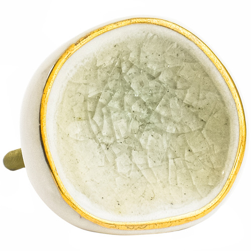 Round Ceramic Crater Knob