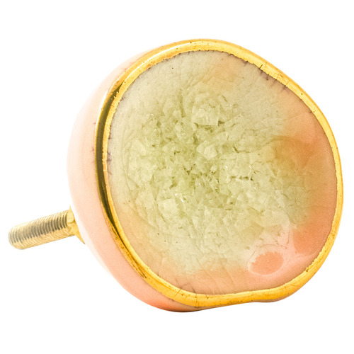 Round Ceramic Crater Knob