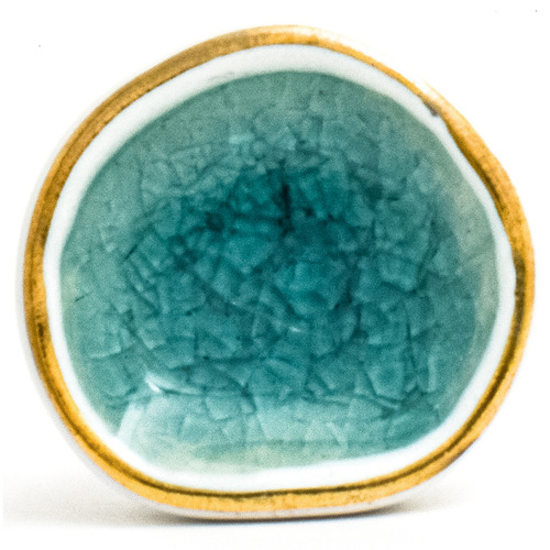 Round Ceramic Crater Knob