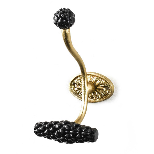 Vintage Gold & Glass Wall Hook