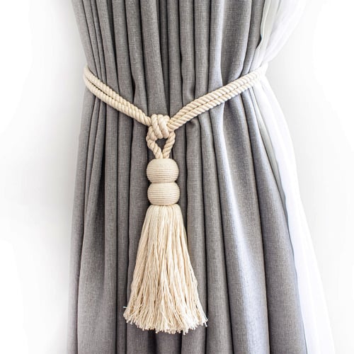 Double Sphere Cotton Curtain Tie Back