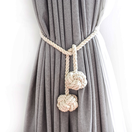 Double Knot Cotton Curtain Tie Back