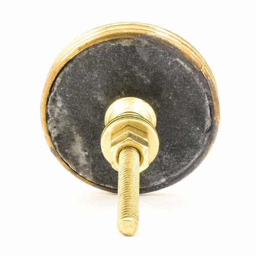 Marble & Brass Pentagon Knob