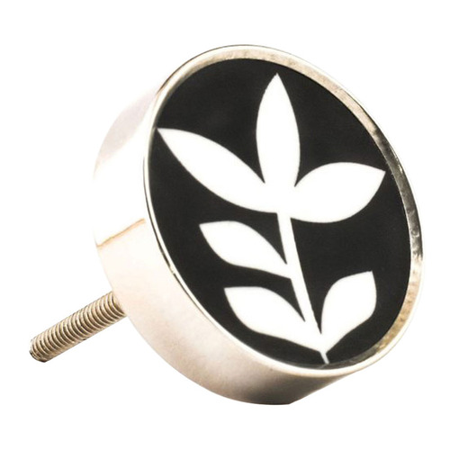 Monochrome Leaf Knob