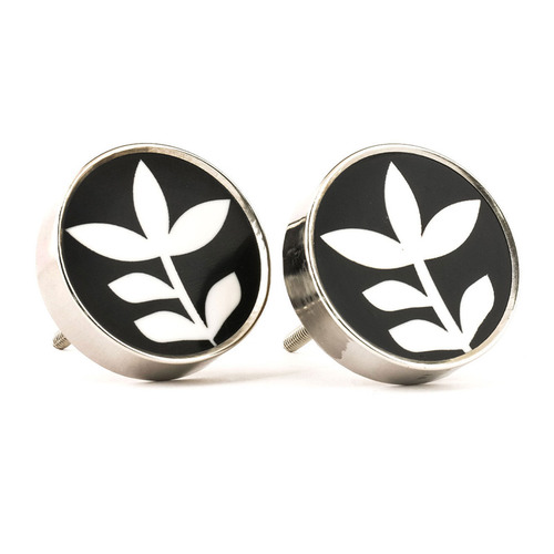 Monochrome Leaf Knob