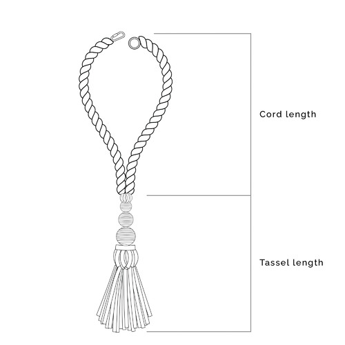 Natural Triple Sphere Jute Curtain Tie Back