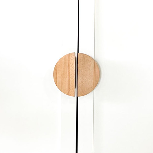Half Moon Beech Wood Cabinet Handle