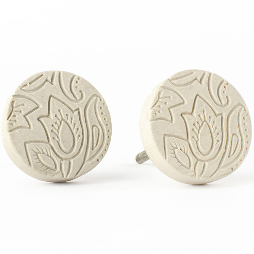 Flora Ceramic Cabinet Knob