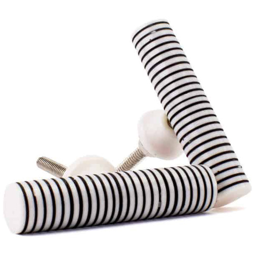 Zebra Striped Resin Cabinet Handle
