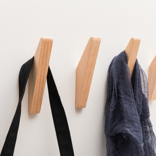 Rubberwood Wedged Wall Hook