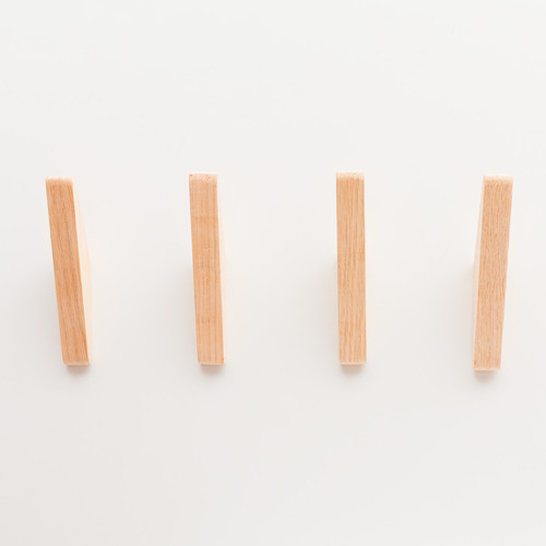 Rubberwood Wedged Wall Hook
