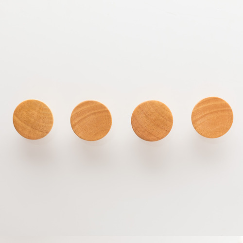 Round Rubberwood Wall Hook