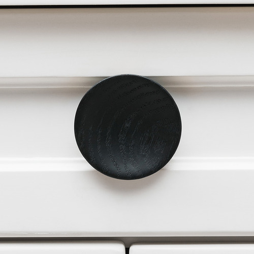 Blyth Black Oak Wood Concave Cabinet Knob