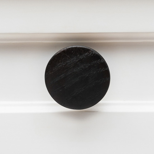 Blyth Black Oak Wood Disc Cabinet Knob