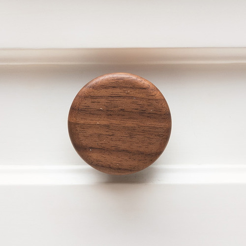 Loch Walnut Wood Cone Cabinet Knob