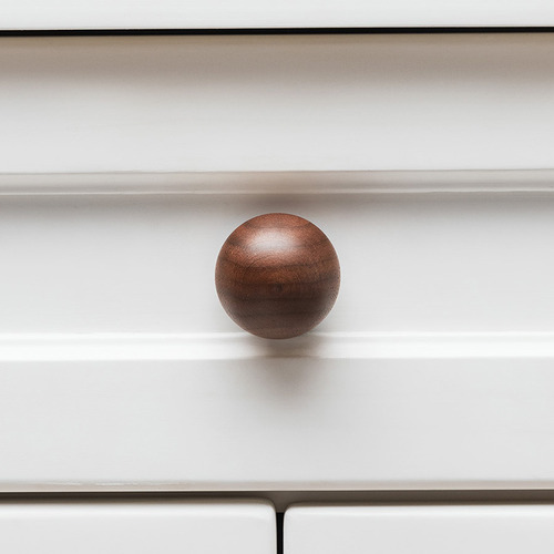 Loch Walnut Wood Sphere Cabinet Knob
