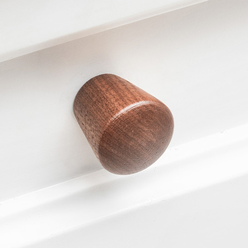 Loch Walnut Cylinder Cabinet Knob