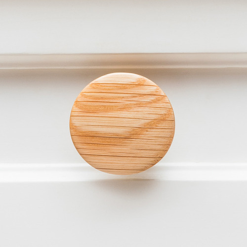 Blyth Red Oak Wood Disc Cabinet Knob