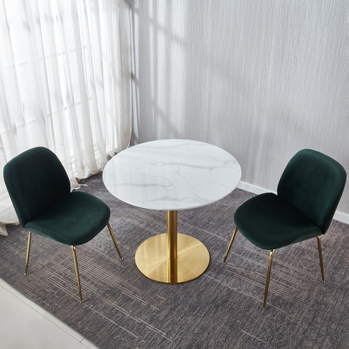 white and gold kitchen table