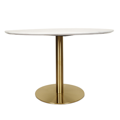 Gold Base Parkinson Round Dining Table