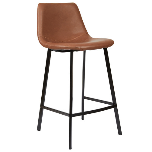 Keys Road Designs 65cm Sandra Faux Leather Barstools | Temple & Webster