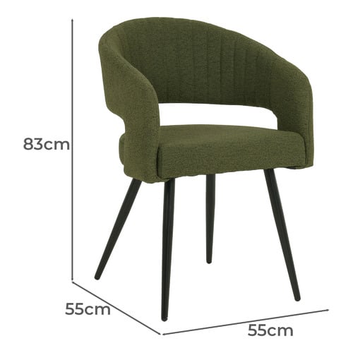 Keys Road Designs Cooper Boucle Dining Chairs Temple & ster