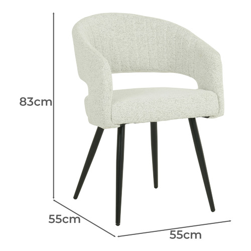 Keys Road Designs Cooper Boucle Dining Chairs Temple & ster