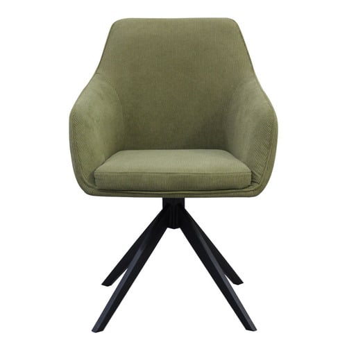 Olive Alexei Corduroy Swivel Dining Chairs