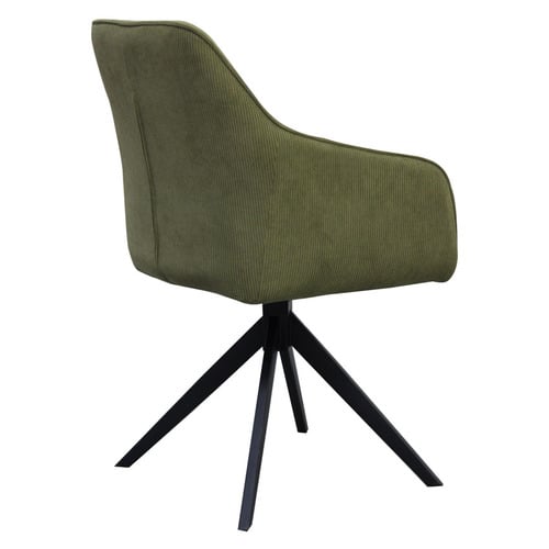 Olive Alexei Corduroy Swivel Dining Chairs