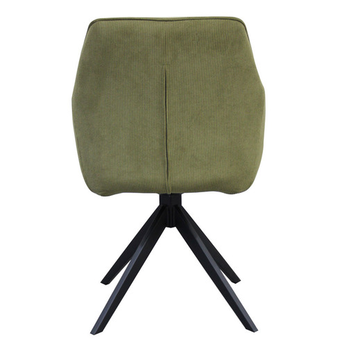 Olive Alexei Corduroy Swivel Dining Chairs Temple & ster