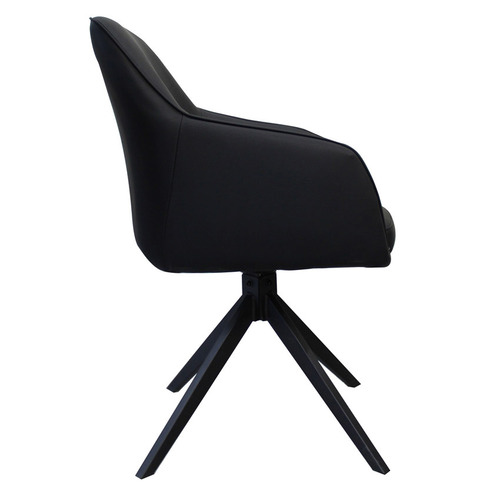 Keys Road Designs Alexei Faux Leather Swivel Dining Chairs Temple