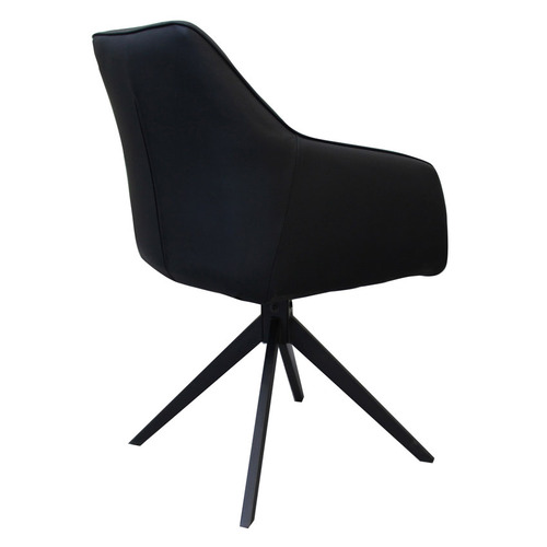 Keys Road Designs Alexei Faux Leather Swivel Dining Chairs Temple & ster