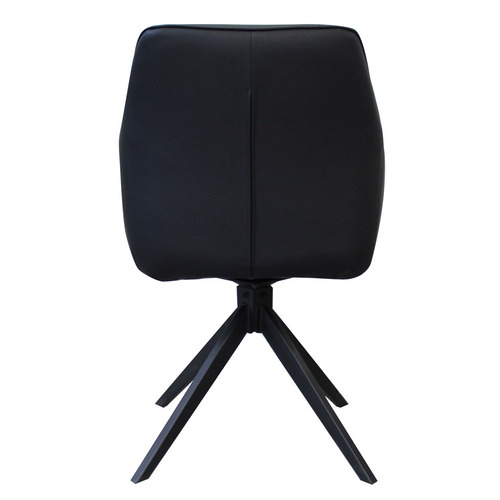 Keys Road Designs Alexei Faux Leather Swivel Dining Chairs Temple & ster