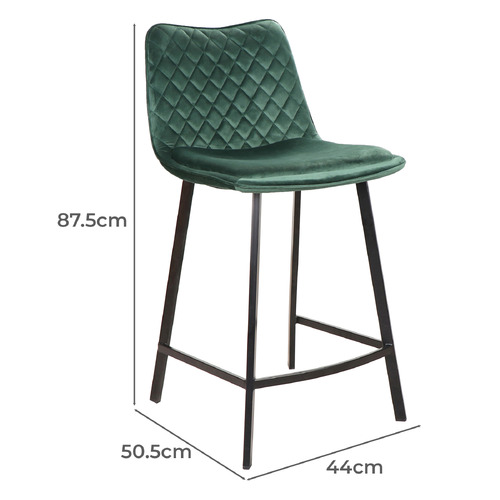63.5cm Sylvie Velvet Barstools