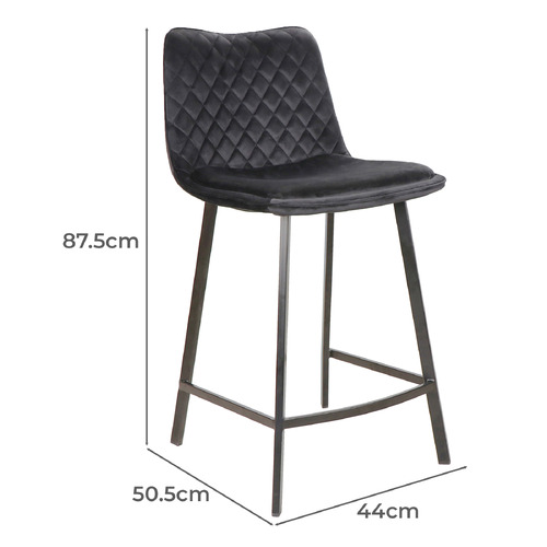 63.5cm Sylvie Velvet Barstools